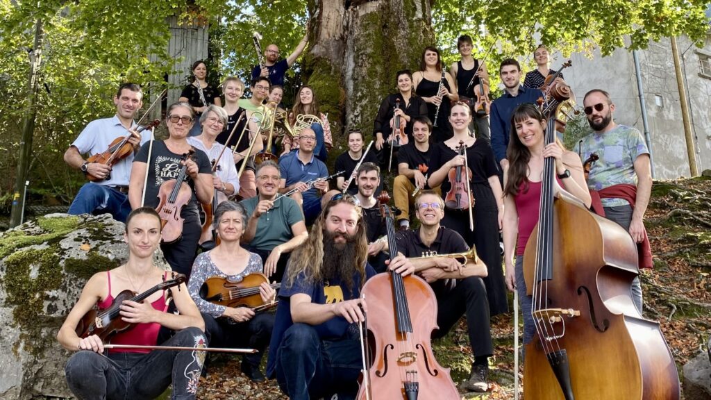 L'orchestre Opus 31 lors d'un weekend de répétition à Herran en 2022.